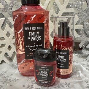 Bath & Body Works Emily in Paris Champagne in Paris Set - Red